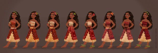 diseño de vestuario de moana