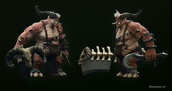modelado 3d criatura