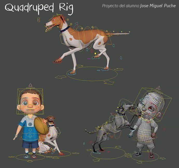 rigging maya cuadrupedos
