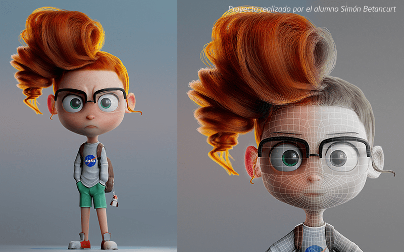 modelado 3d personaje cartoon