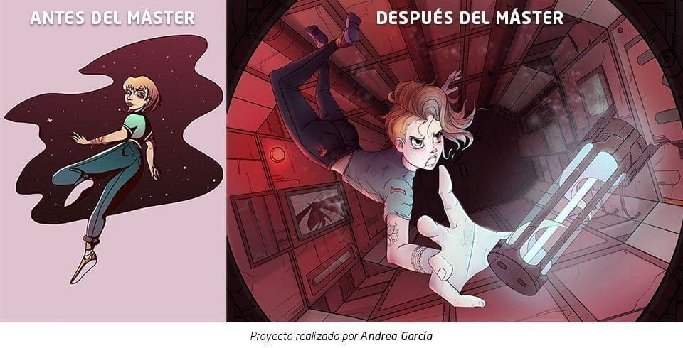 antes y después de los alumnos de Dibujo