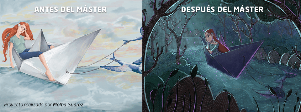 antes y después de los alumnos de Dibujo
