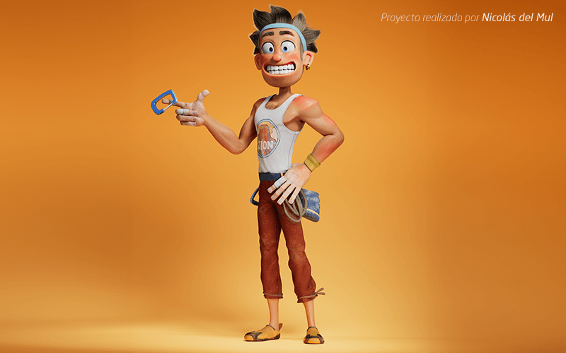 modelado de personaje cartoon 3d