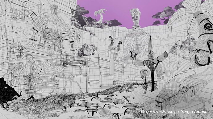 modelado escenario 3d