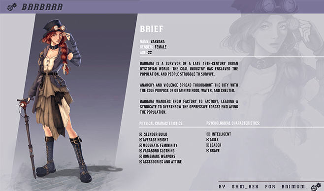 personaje estilo steampunk