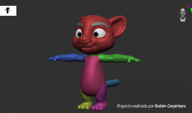 modelado 3d tigre