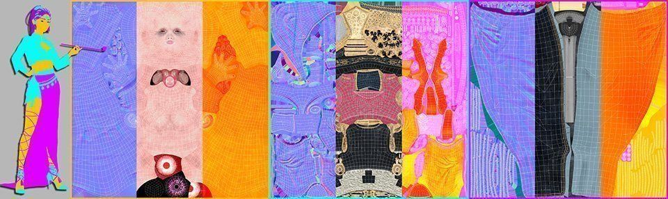 Modelado 3D para videojuegos texture sets