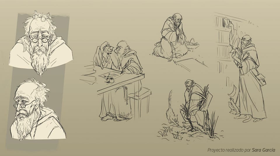 diseñar un personaje action sheet