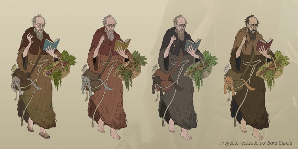 diseñar un personaje paleta de color