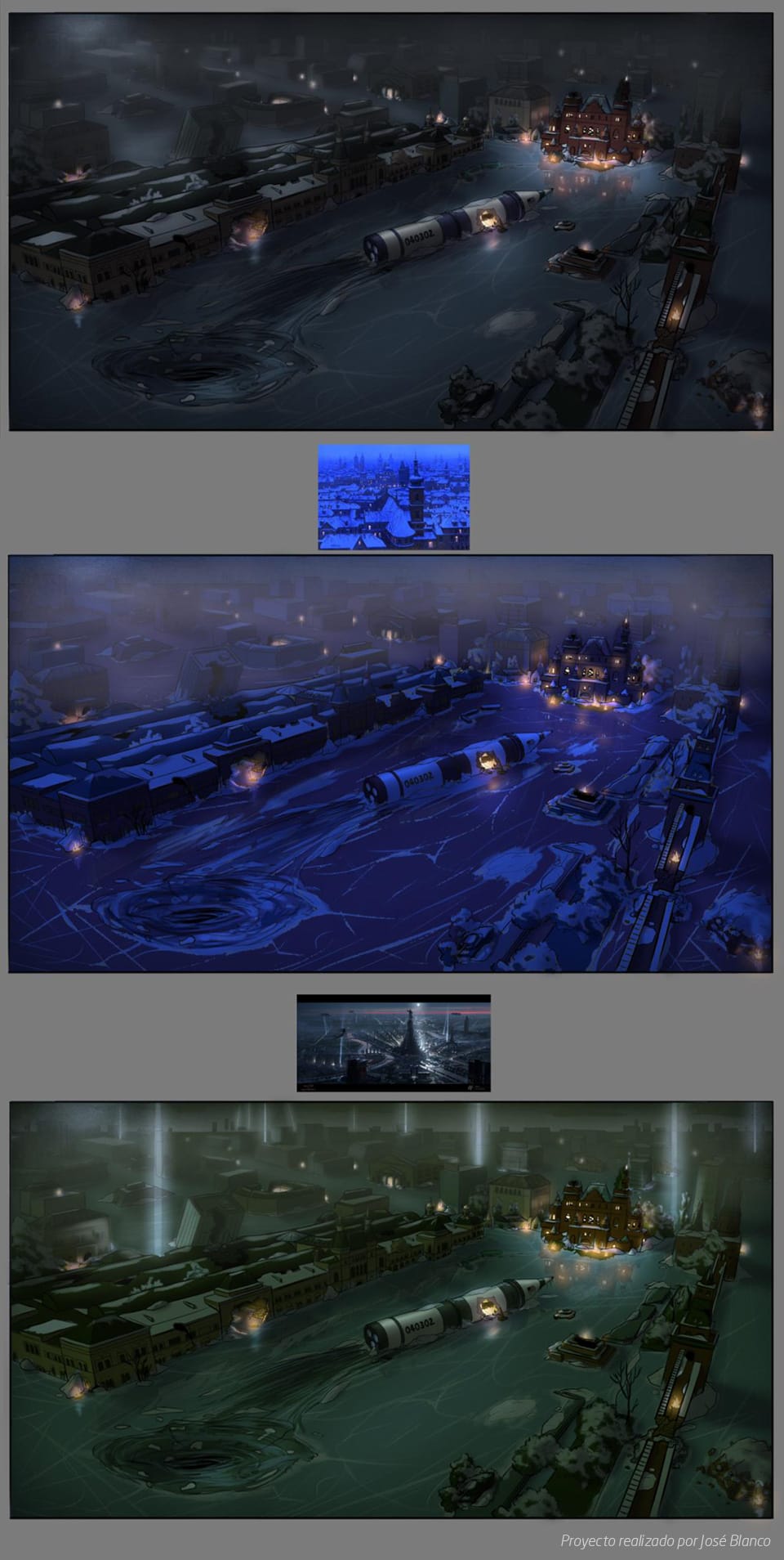 escenarios en concept art color block