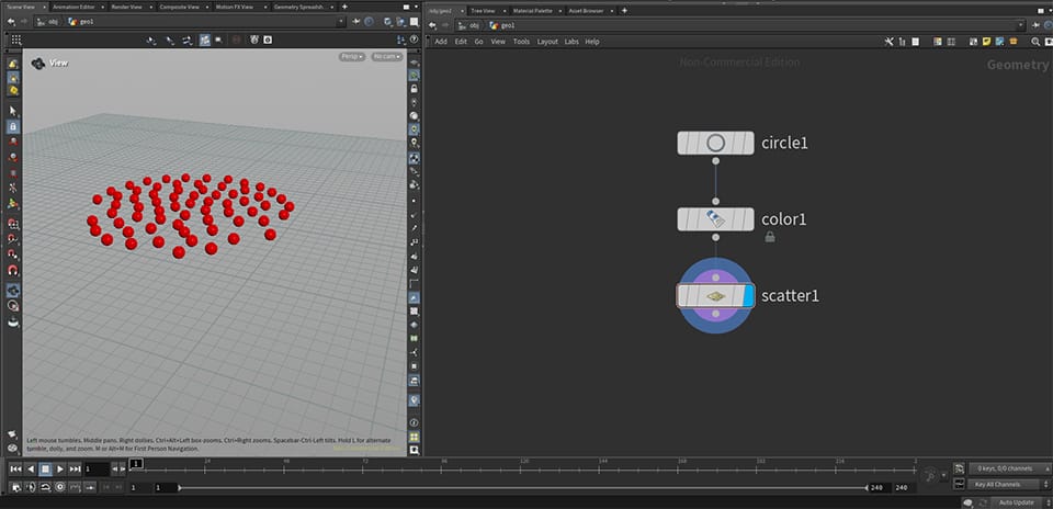 puntos de emisión en houdini