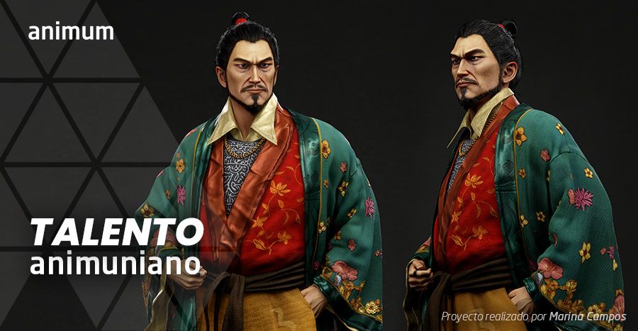 modelado 3D de un Yakuza