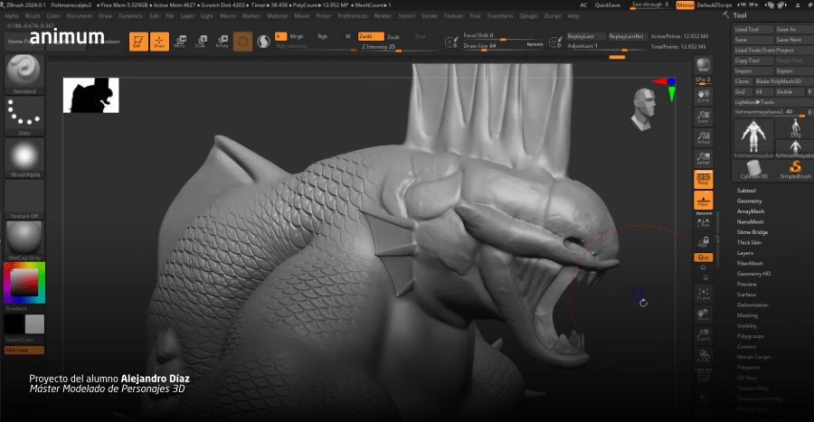 Del concepto al render: el proceso completo de modelado de una criatura 3D para cine